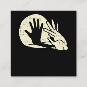 Tarjeta De Visita Cuadrada Gracioso Conejo Sombra Reproducción Pun Bunny Lov
