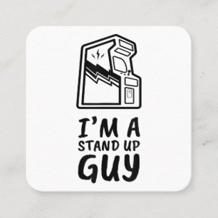 Tarjeta De Visita Cuadrada Gracioso videojuego de retro gamer Arcade Viejo Co