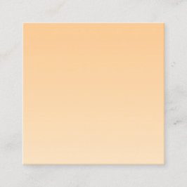 Tarjeta De Visita Cuadrada Gradiente amarillo claro y Naranja