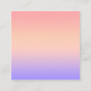 Tarjeta De Visita Cuadrada Gradiente de color rosa, amarillo y púrpura