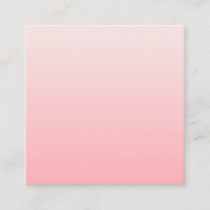 Tarjeta De Visita Cuadrada Gradiente rosa suave