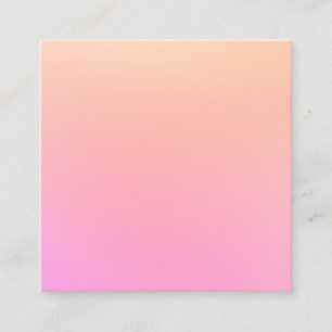 Tarjeta De Visita Cuadrada Gradiente rosa y rosa