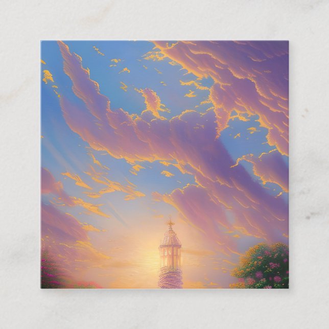 Tarjeta De Visita Cuadrada Gráfico espiritual (Anverso)