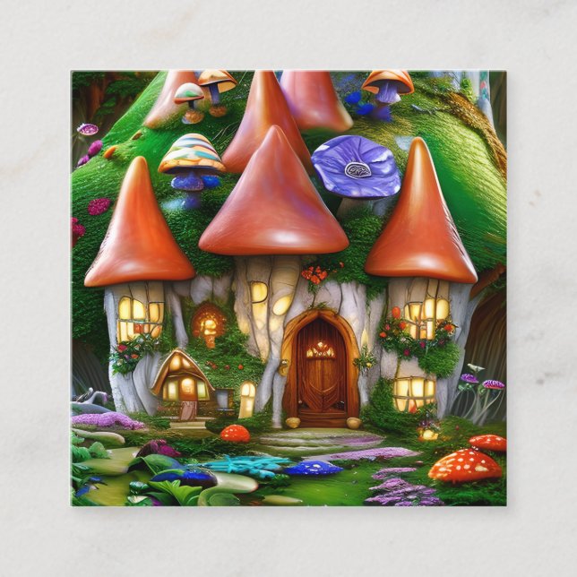 Tarjeta De Visita Cuadrada Gráfico mágico (Anverso)