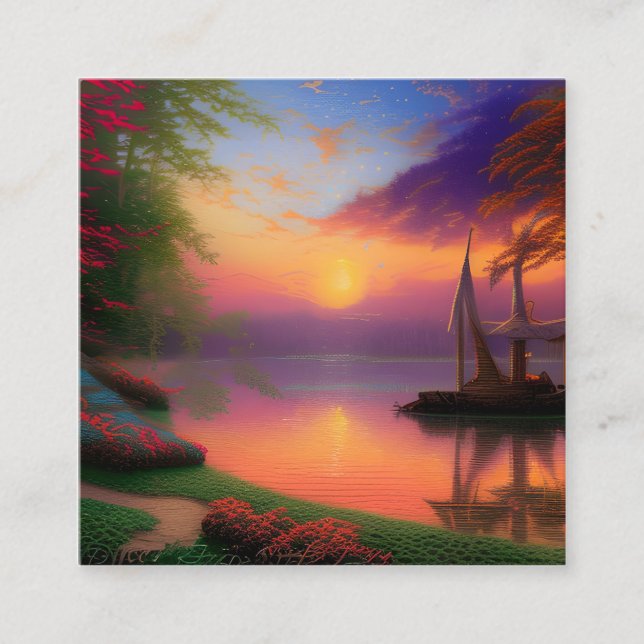 Tarjeta De Visita Cuadrada Gráfico Sunshine (Anverso)