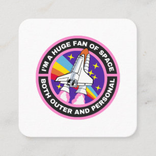 Tarjeta De Visita Cuadrada gran admirador del espacio