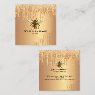Tarjeta De Visita Cuadrada Granja de abeja piarista abeja abeja conejorra