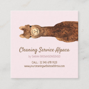 Tarjeta De Visita Cuadrada Granja de Alpacas Lindas