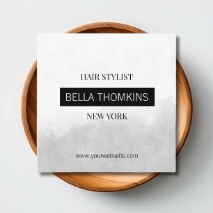 Tarjeta De Visita Cuadrada gris ocre moderno