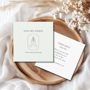 Tarjeta De Visita Cuadrada Gris verde claro