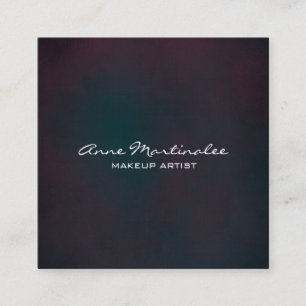 Tarjeta De Visita Cuadrada Grunge abstracto púrpura y azul