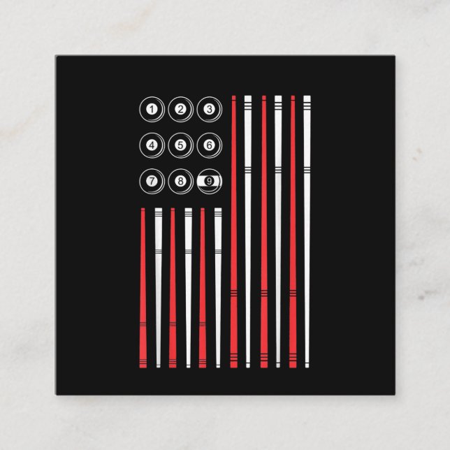 Tarjeta De Visita Cuadrada Grupo de balaceros de bandera estadounidense (Anverso)