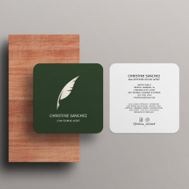 Tarjeta De Visita Cuadrada GRUPO NOTARIO MOBILIARIO DE CÁLCULO DE Oro AGENTE 