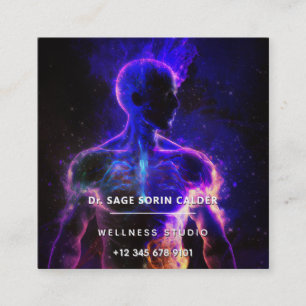 Tarjeta De Visita Cuadrada Guardián de la Luz   Figura de Energía