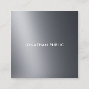 Tarjeta De Visita Cuadrada Guay moderno profesional blanco negro de moda