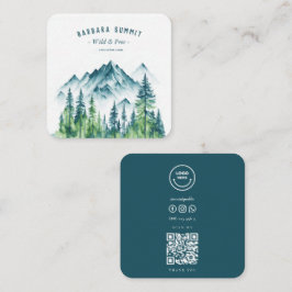 Tarjeta De Visita Cuadrada Guía de viajes de aventura