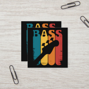 Tarjeta De Visita Cuadrada Guitarra bajo