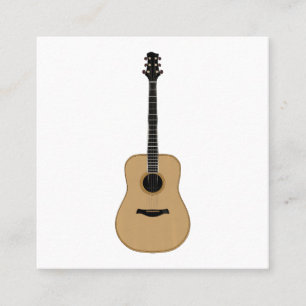 Tarjeta De Visita Cuadrada Guitarra encantadora