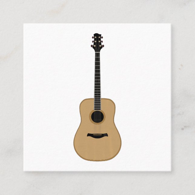 Tarjeta De Visita Cuadrada Guitarra encantadora (Anverso)