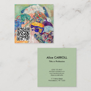 Tarjeta De Visita Cuadrada Gustav Klimt - Bebé / Cuna - Código QR
