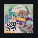 Tarjeta De Visita Cuadrada Gustav Klimt - Bebé / Cuna - Código QR<br><div class="desc">Bebé / Cuna - Gustav Klimt,  Petróleo en lienzo,  1917-1918</div>