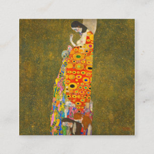 Tarjeta De Visita Cuadrada Gustav Klimt Hope II