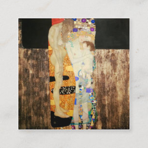 Tarjeta De Visita Cuadrada Gustav Klimt - Las Tres Edades De La Mujer