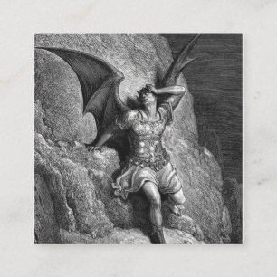 Tarjeta De Visita Cuadrada Gustave Dore Paradise Lost