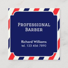 Tarjeta De Visita Cuadrada Hairstylista Barber