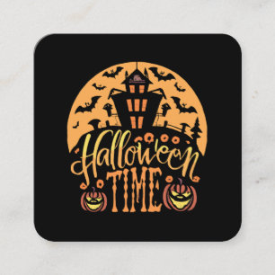 Tarjeta De Visita Cuadrada Halloween
