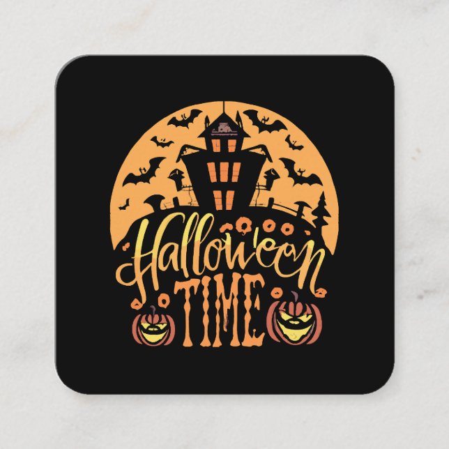 Tarjeta De Visita Cuadrada Halloween (Anverso)