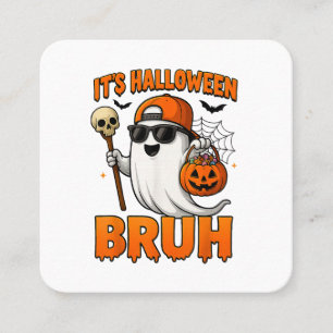 Tarjeta De Visita Cuadrada Halloween Bruh