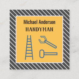 Tarjeta De Visita Cuadrada Handyman Modern Stylish Personalizado de promoción