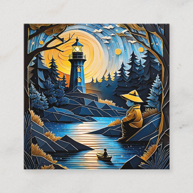 Tarjeta De Visita Cuadrada Hay algo especial en el arte de papel. (Anverso)