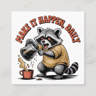 Tarjeta De Visita Cuadrada Haz que suceda, Diario