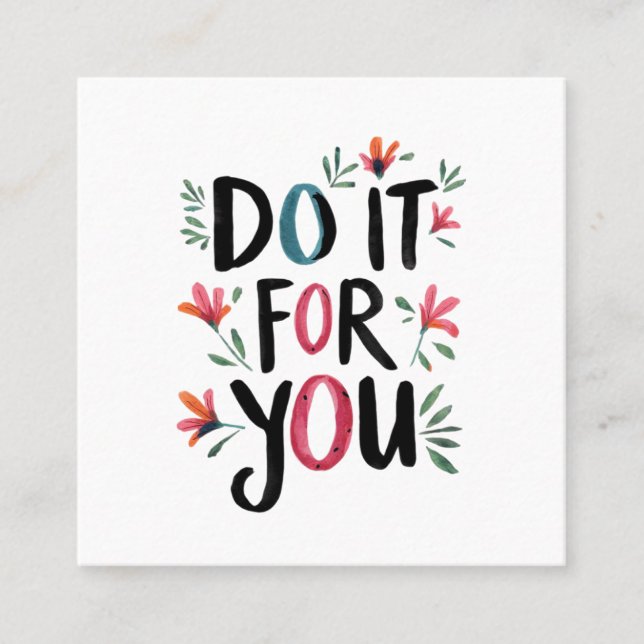 Tarjeta De Visita Cuadrada Hazlo por ti (Anverso)