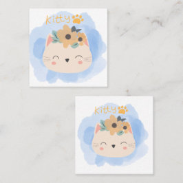 Tarjeta De Visita Cuadrada Hello Kitty