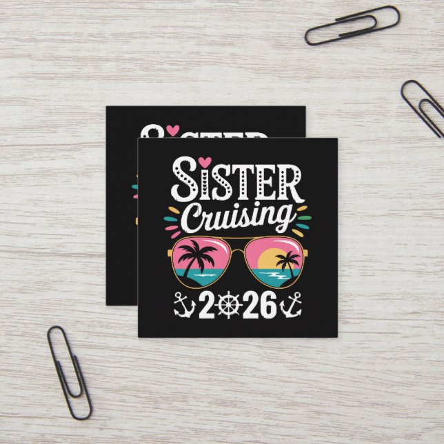 Tarjeta De Visita Cuadrada Hermana Curising 2026 (Anverso/Reverso In Situ)