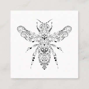 Tarjeta De Visita Cuadrada hermosa abeja
