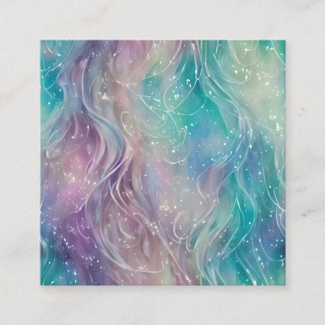 Tarjeta De Visita Cuadrada Hermoso Majestuoso Pastel Earthy Lion Mane Planner (Anverso)