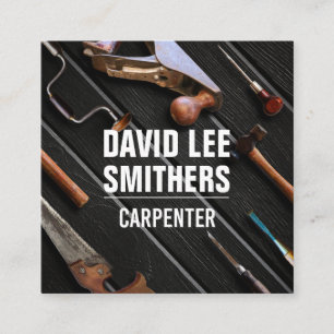 Tarjeta De Visita Cuadrada herramientas de carpintero profesional