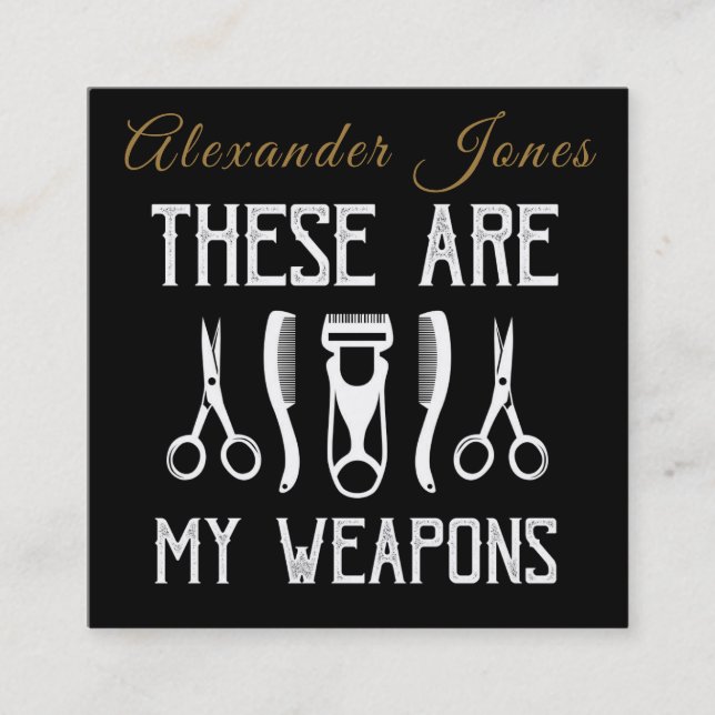 Tarjeta De Visita Cuadrada Herramientas de personalización del comercio (Anverso)