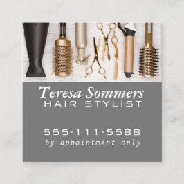 Tarjeta De Visita Cuadrada Herramientas estilistas modernas