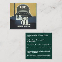 Tarjeta De Visita Cuadrada He's Watching You 2026