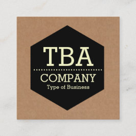 Tarjeta De Visita Cuadrada Hexagón negro - Cartón