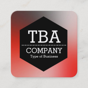 Tarjeta De Visita Cuadrada Hexagón negro - Gradiente suave