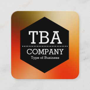 Tarjeta De Visita Cuadrada Hexagón negro - Gradiente suave