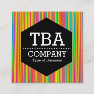 Tarjeta De Visita Cuadrada Hexagón negro - Resumen 120716(010)