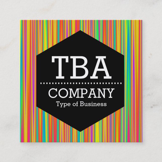 Tarjeta De Visita Cuadrada Hexagón negro - Resumen 120716(010) (Anverso)