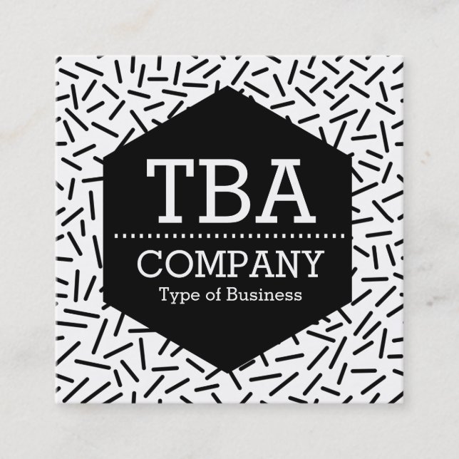 Tarjeta De Visita Cuadrada Hexágono Negro - Resumen 300117 (Anverso)